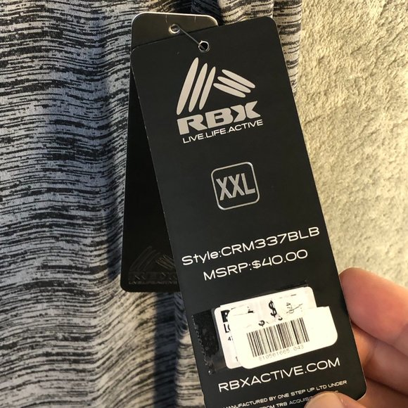 RBX X-Train X-Dri Men's XXL Performance Tank Top Muscle Shirt CRM337BLB Wicking - Picture 5 of 13